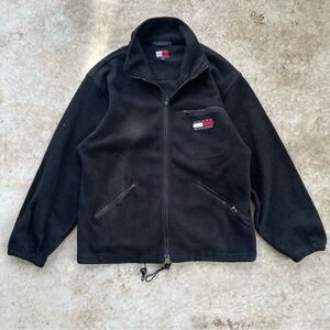 Vintage Y2K 2010s era Tommy Hilfiger fleece full zip jacket coat sweatshirt